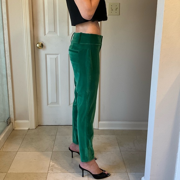 Alice + Olivia Velvet pants, button & zip front, side & back pockets, loops Sz 2 - Picture 6 of 13